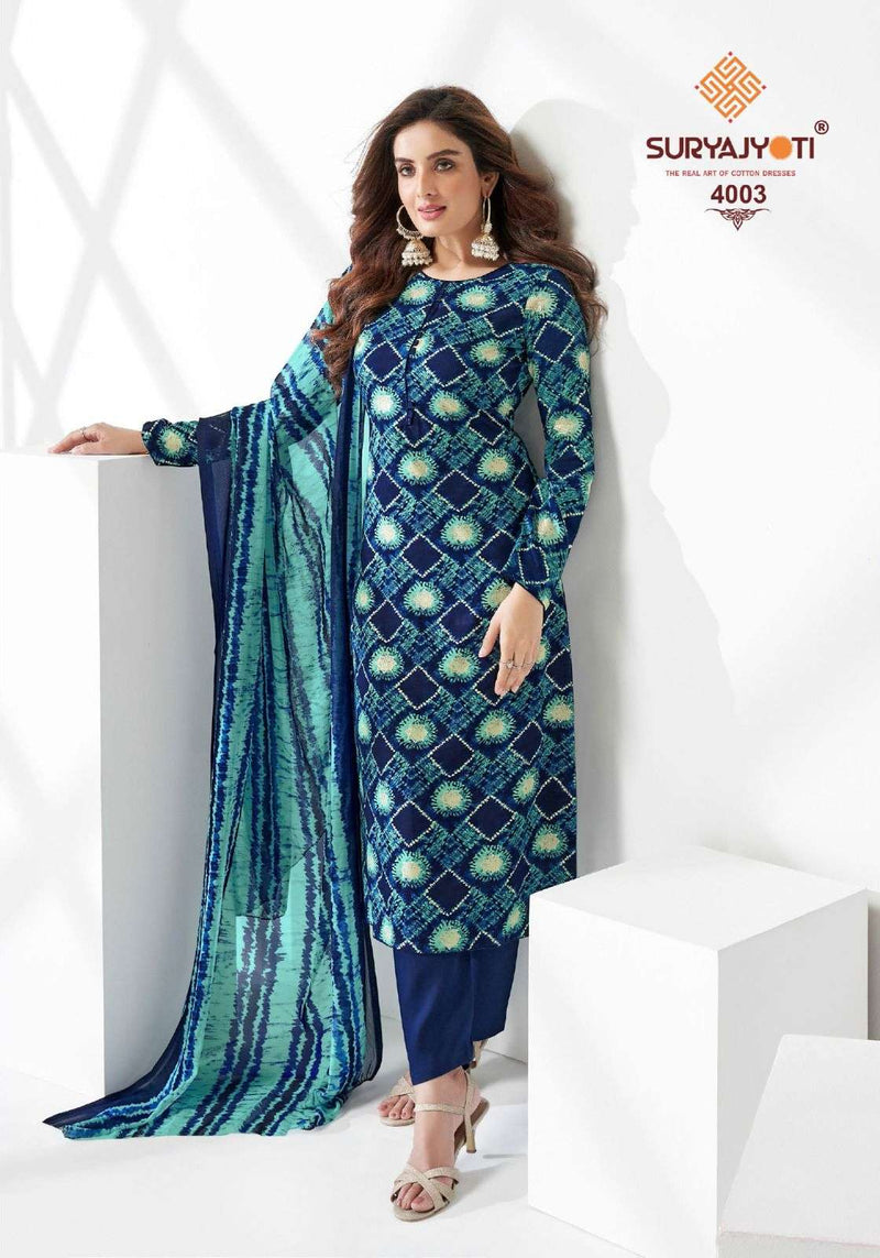 Suryajyoti Cotton Paroo Vol 4 Rayon Printed Casual Wear Salwar Suits