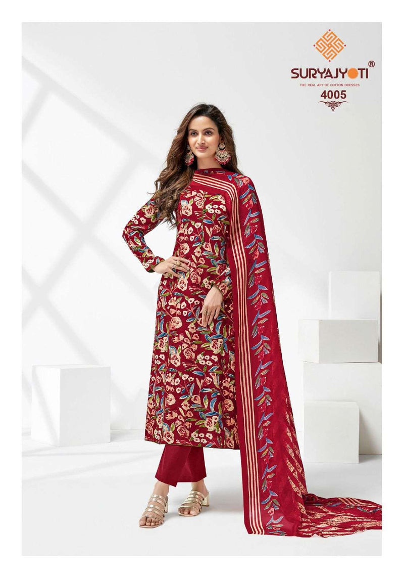 Suryajyoti Cotton Paroo Vol 4 Rayon Printed Casual Wear Salwar Suits