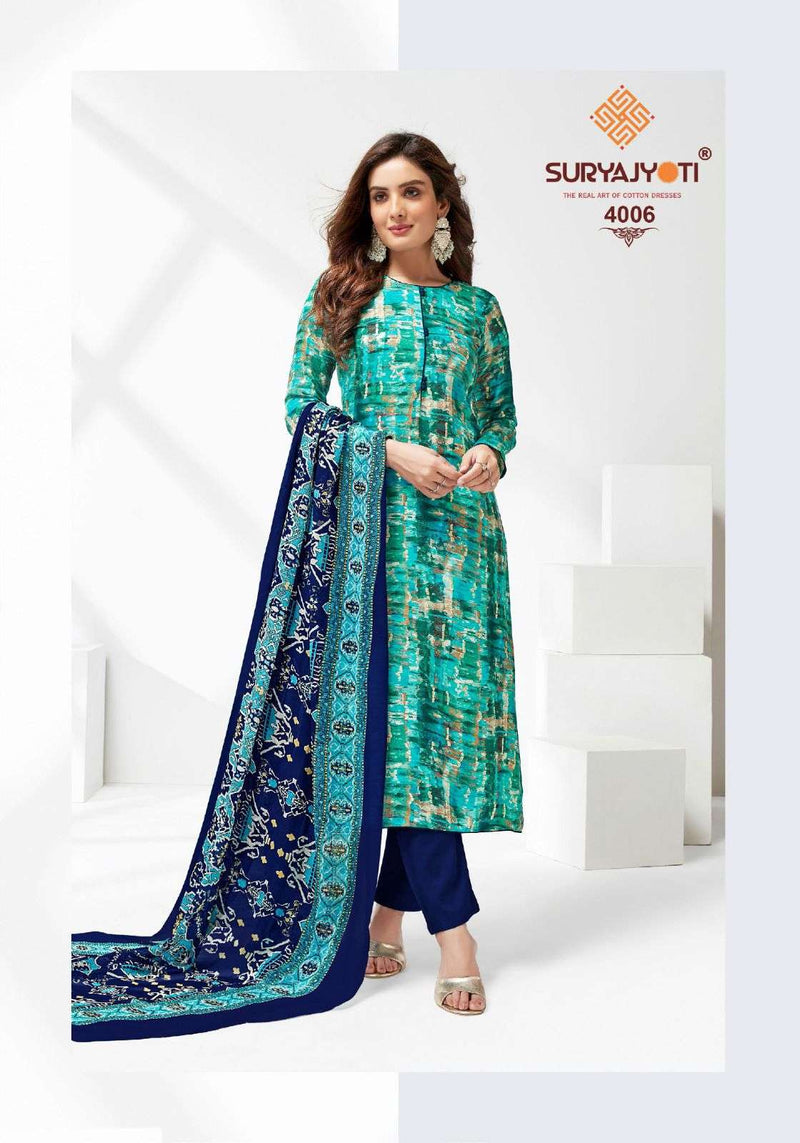 Suryajyoti Cotton Paroo Vol 4 Rayon Printed Casual Wear Salwar Suits