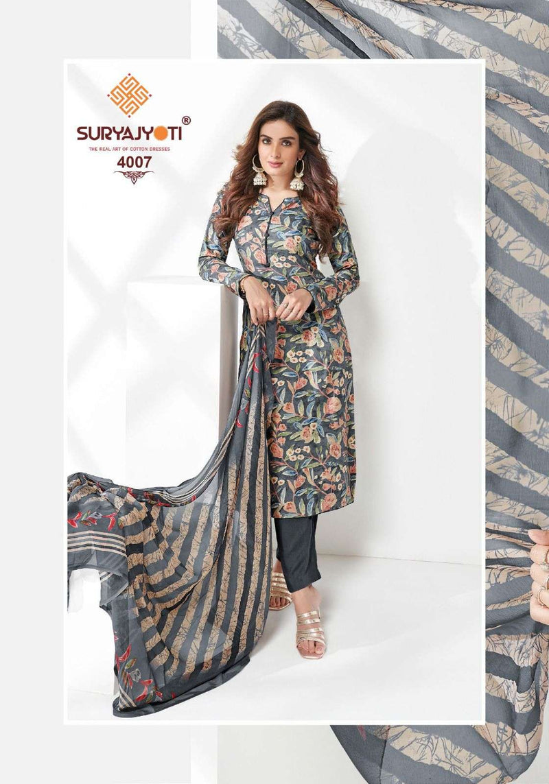 Suryajyoti Cotton Paroo Vol 4 Rayon Printed Casual Wear Salwar Suits