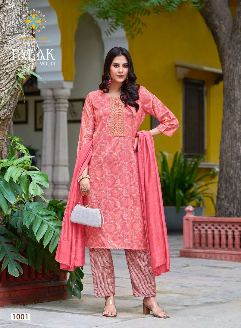 Passion Tree Palak Vol 1 Capsule Print Casual Wear Straight Kurti Combo Set