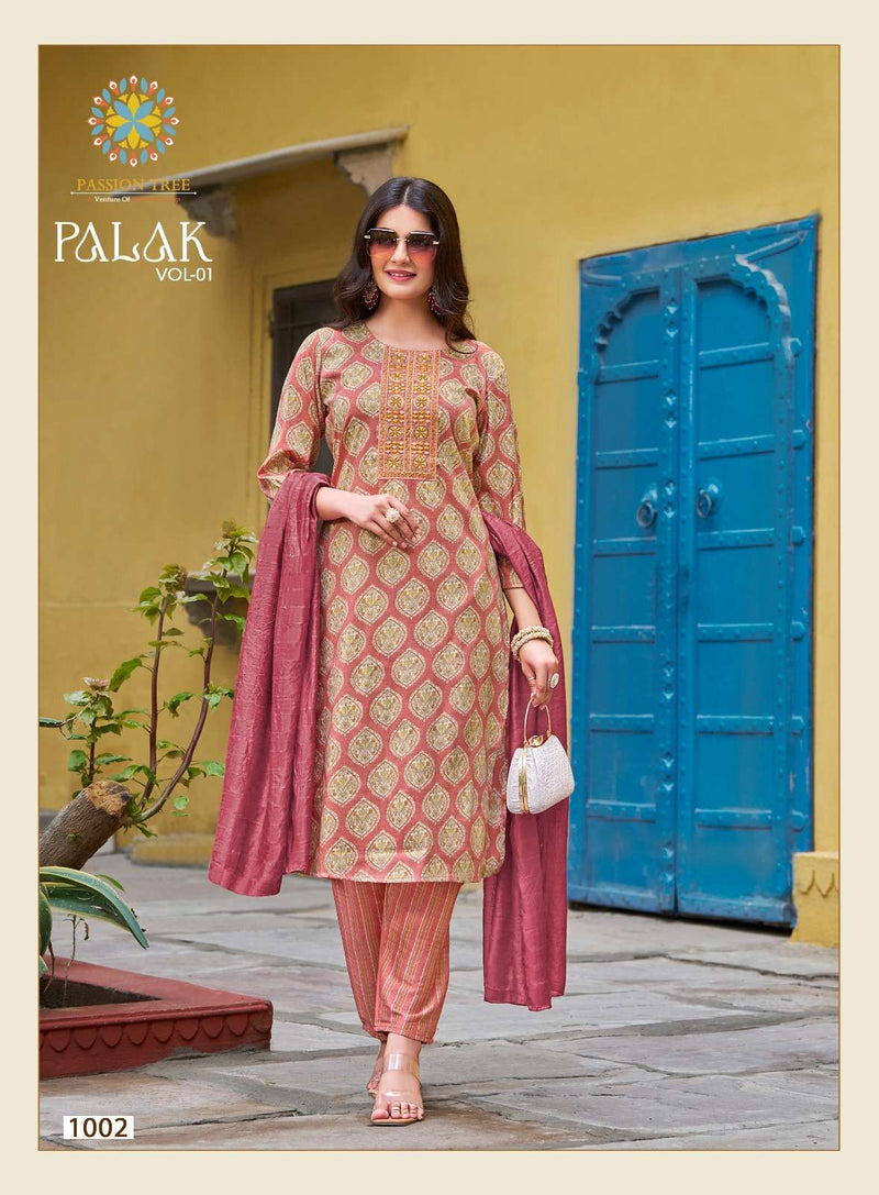 Passion Tree Palak Vol 1 Capsule Print Casual Wear Straight Kurti Combo Set