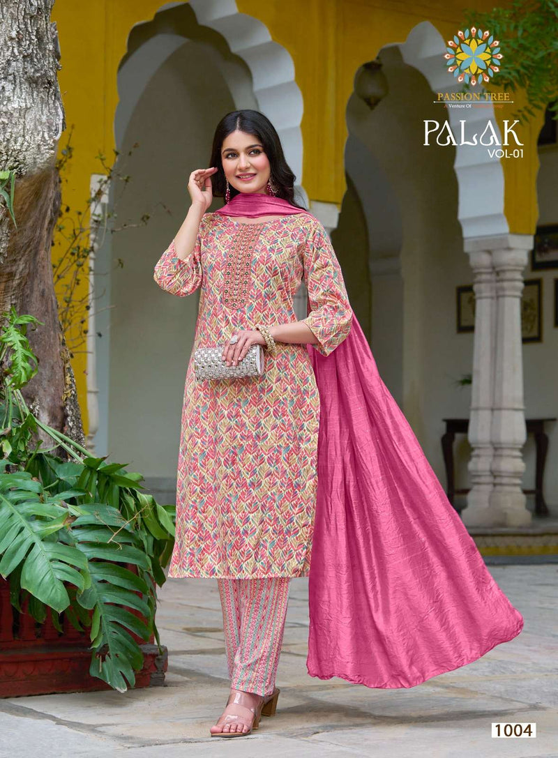 Passion Tree Palak Vol 1 Capsule Print Casual Wear Straight Kurti Combo Set