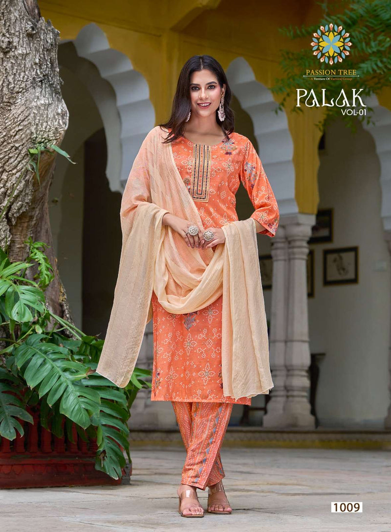 Passion Tree Palak Vol 1 Capsule Print Casual Wear Straight Kurti Combo Set