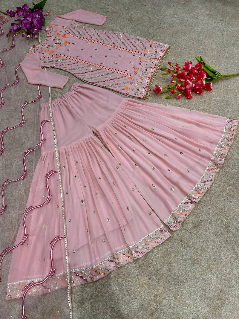 Nsr D No 694 Fox Georgette With Heavy Embroidery Designer Kurti Collection