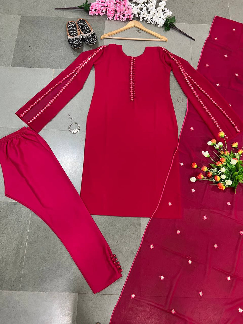 Zsr D No 3029 Fox Georgette With Sequence Work Heavy Kurti Collection