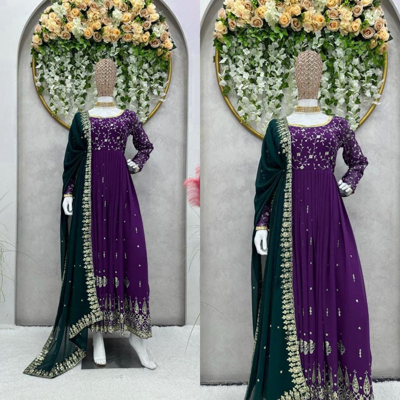 Kd D No 1362 Fox Georgette Sequence Work Kurti Collection