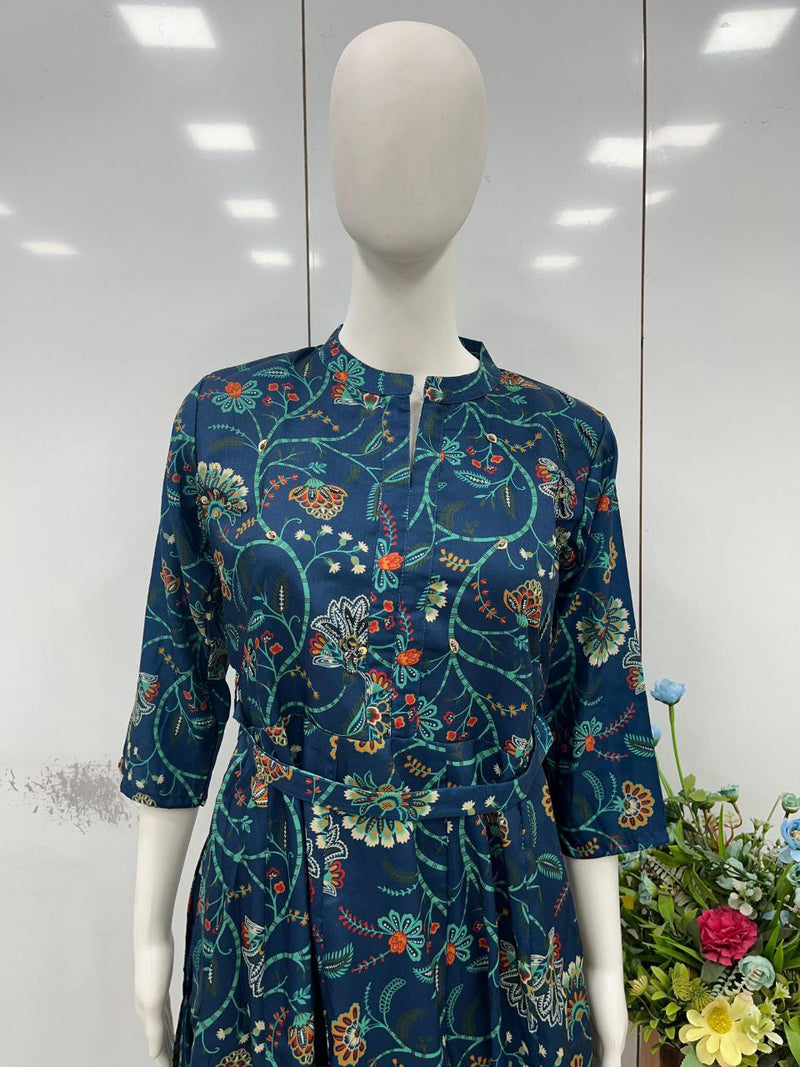 Gc D No 9001 Muslin Print Printed With Heavy Look Kurti Collection