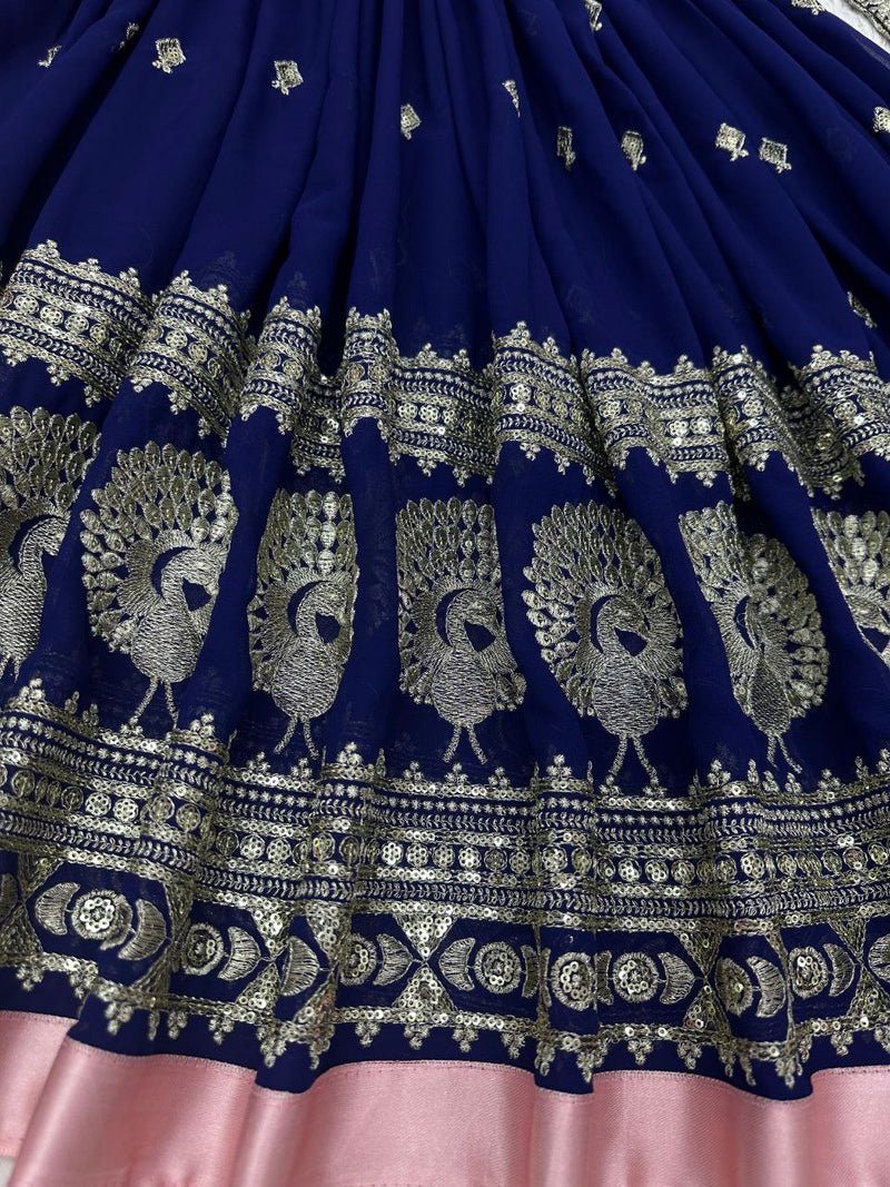 Kd D No 1364 Fox Georgette With Heavy Work Exclusive Kurti With Sharara