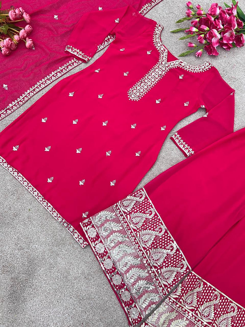 Ssr D No 425 Fox Georgette With Heavy Embroidery Work Kurti Collection