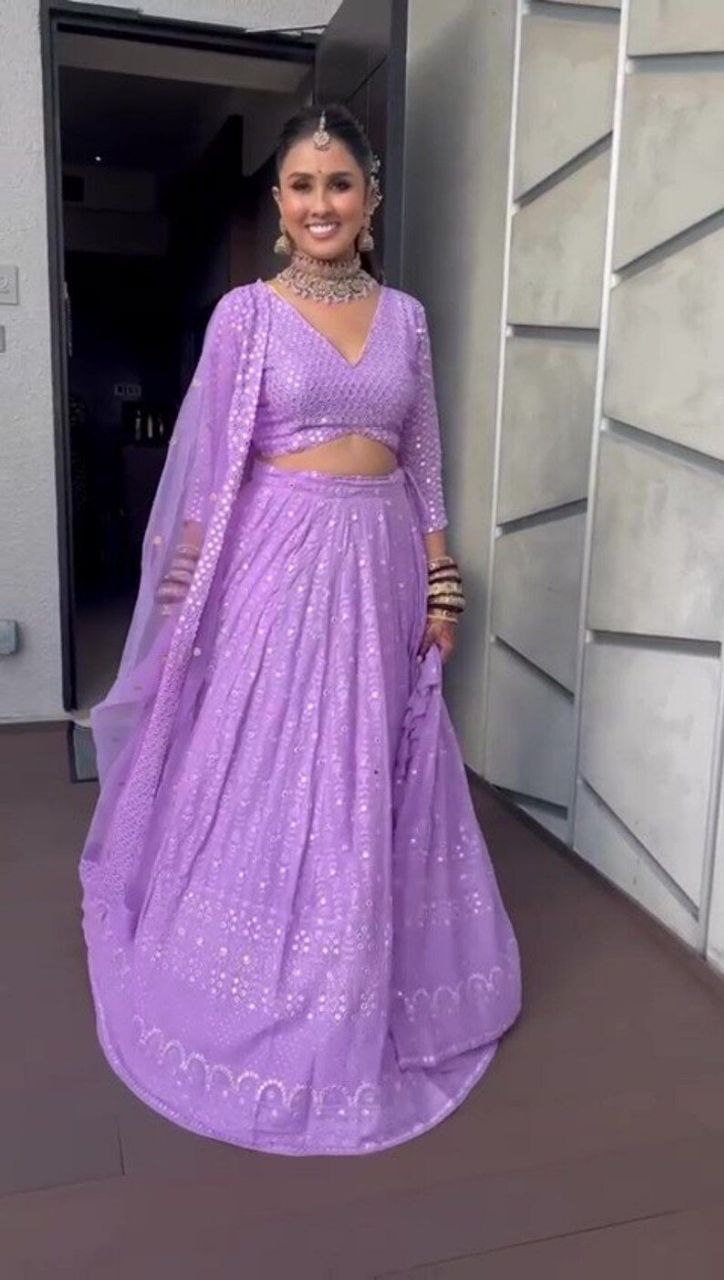 Qrc D No 137 Fox Georgette Embroidery Work Lehnga Choli Collection
