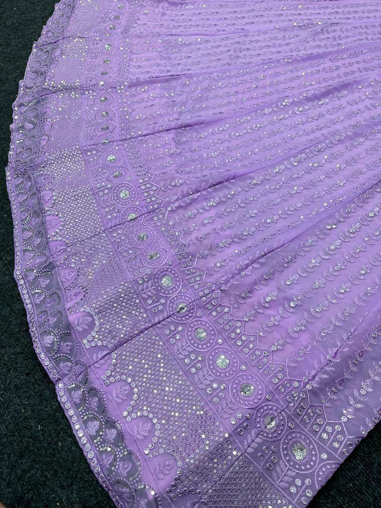 Qrc D No 137 Fox Georgette Embroidery Work Lehnga Choli Collection