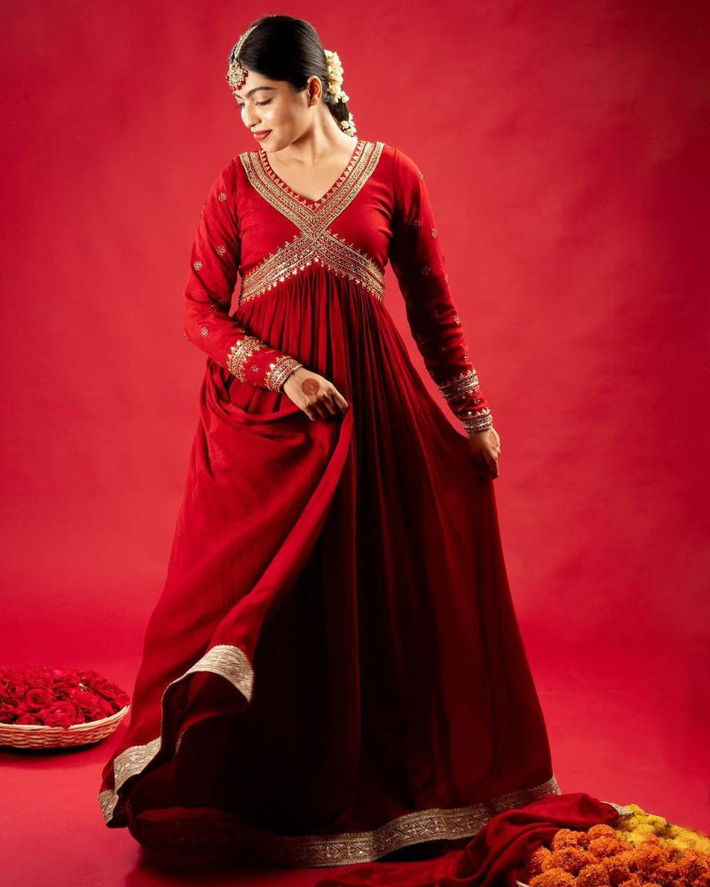 Lc D No 1137 Georgette With Sequence Embroidery Work Gown With Dupatta