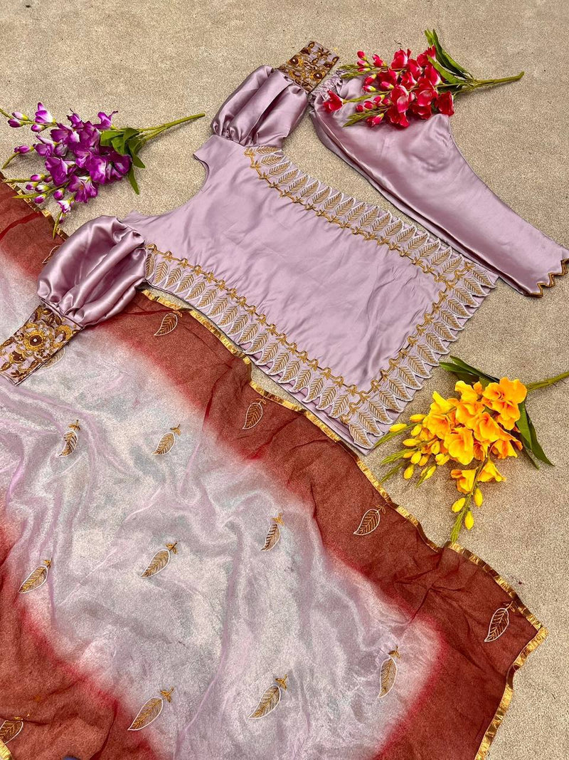 Sr D No 1488 Satin Silk With Embroidery Work Designer Kurti Collection