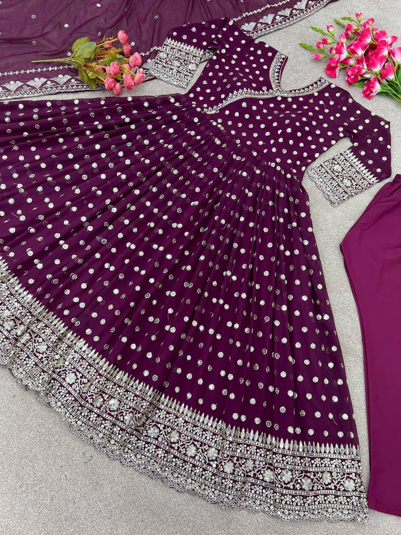Ssr D No 426 Fox Georgette With Heavy Embroidery Sequence Work Designer Kurti