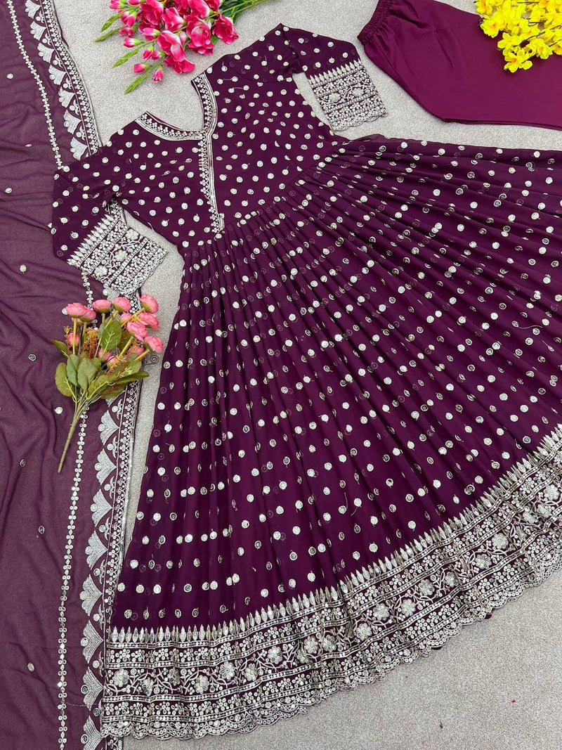 Ssr D No 426 Fox Georgette With Heavy Embroidery Sequence Work Designer Kurti