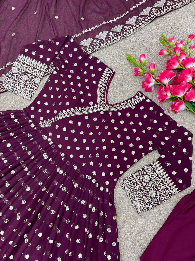 Ssr D No 426 Fox Georgette With Heavy Embroidery Sequence Work Designer Kurti