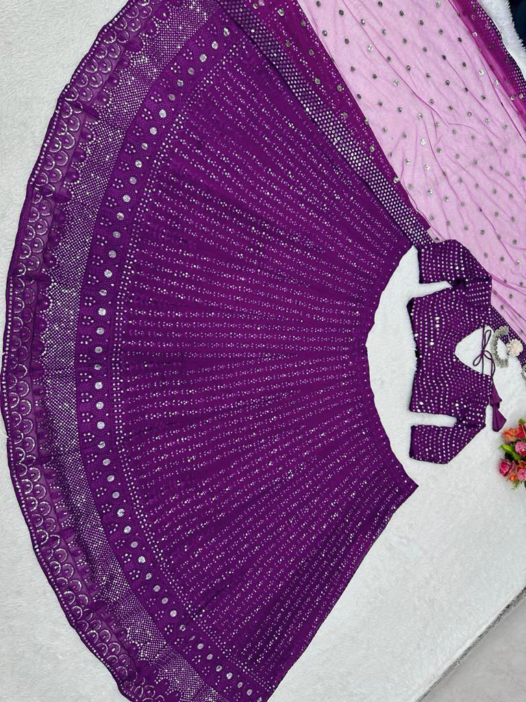 Qrc D No 137 Fox Georgette With Embroidered Heavy Look Lehnga Choli Collection