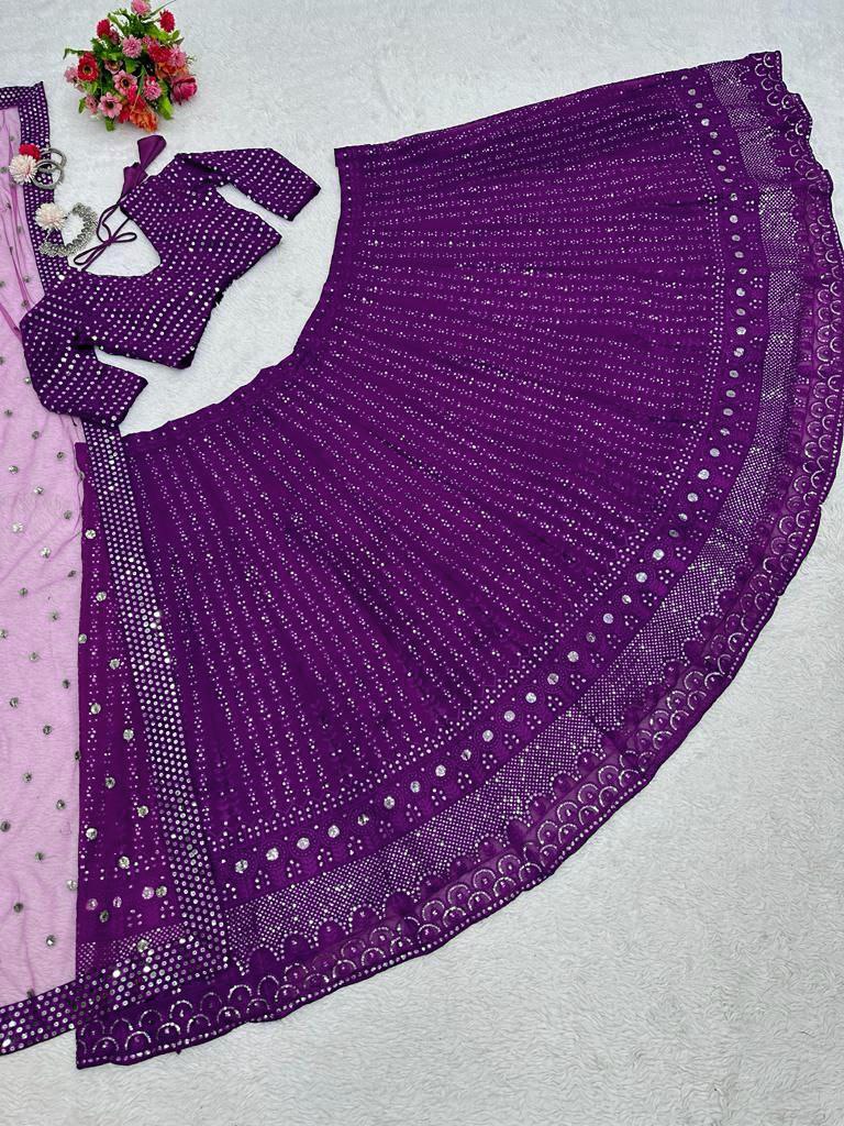 Qrc D No 137 Fox Georgette With Embroidered Heavy Look Lehnga Choli Collection