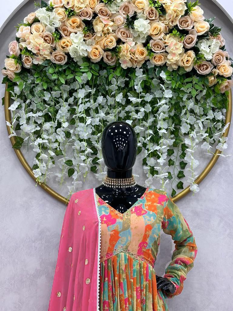 Kd D No 1369 Fox Georette With Digital Printed Exclusive Kurti Collection