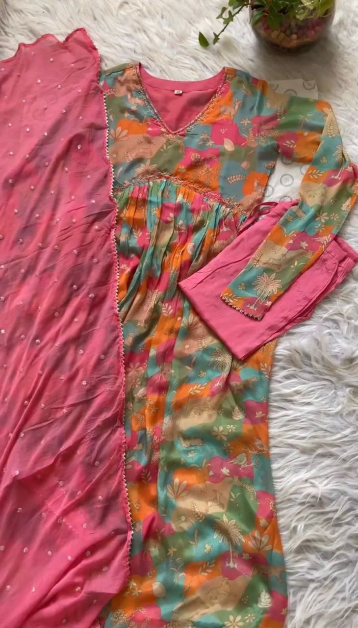 Kd D No 1369 Fox Georette With Digital Printed Exclusive Kurti Collection