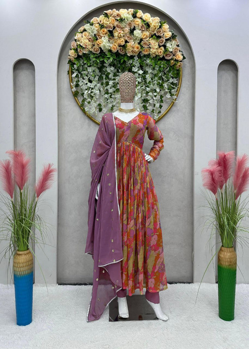 Kd D No 1369 Fox Georette With Digital Printed Exclusive Kurti Collection