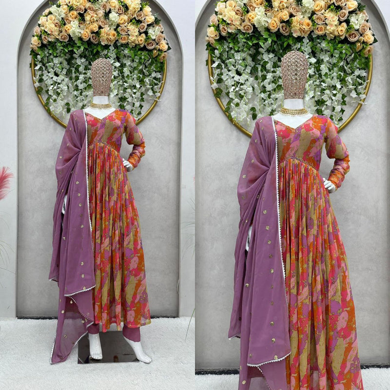 Kd D No 1369 Fox Georette With Digital Printed Exclusive Kurti Collection