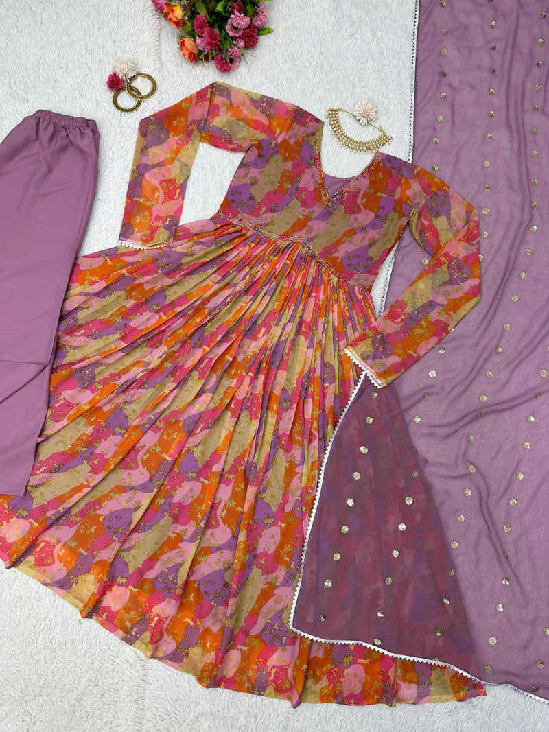 Kd D No 1369 Fox Georette With Digital Printed Exclusive Kurti Collection