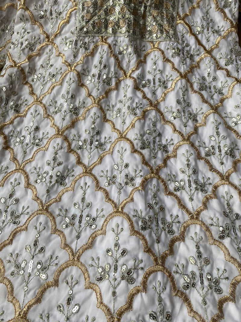 Lc D No 1141 Muslin Cotton Sequence Embroidery Work Kurti With Plazzo