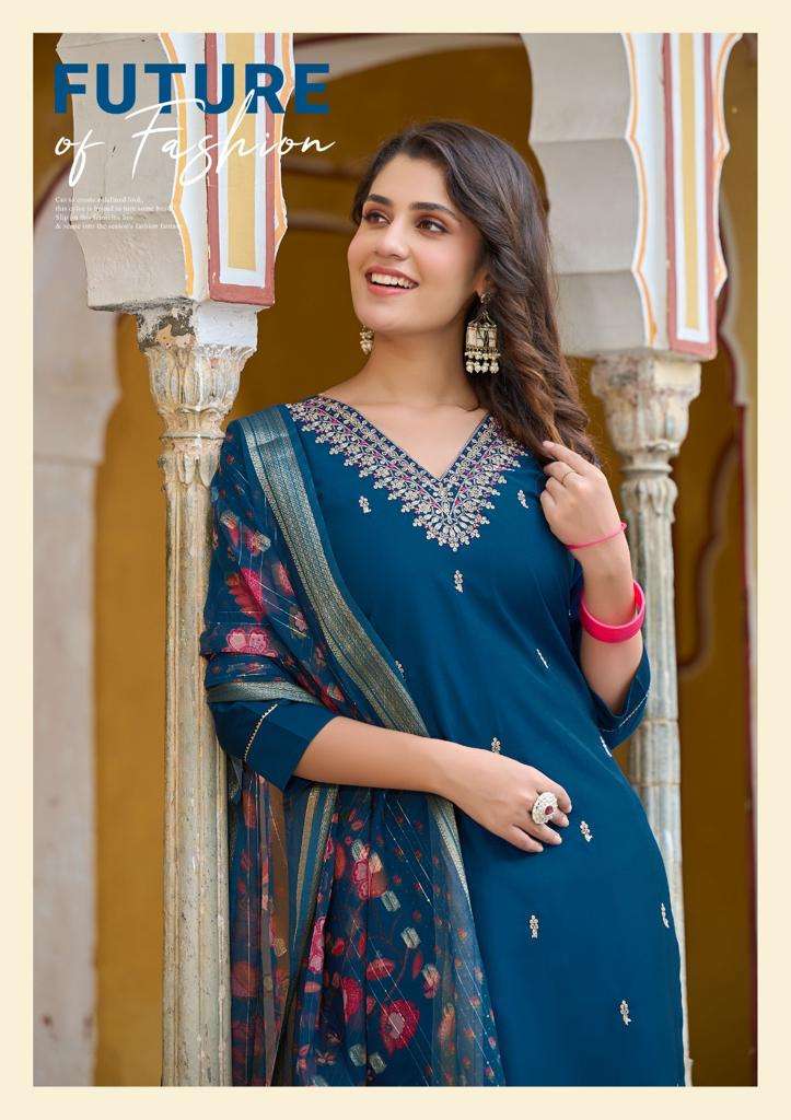 Pirohi Dilkash Vol 1 Viscose Silk With Fancy Work Kurti With Pant Collection