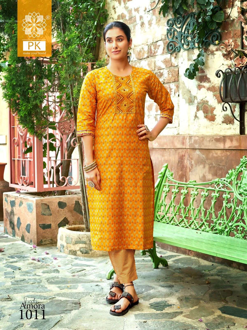 Pk Present Fashion Amora Vol 1 Fancy Cotton Print Kurti With Pant Catalog