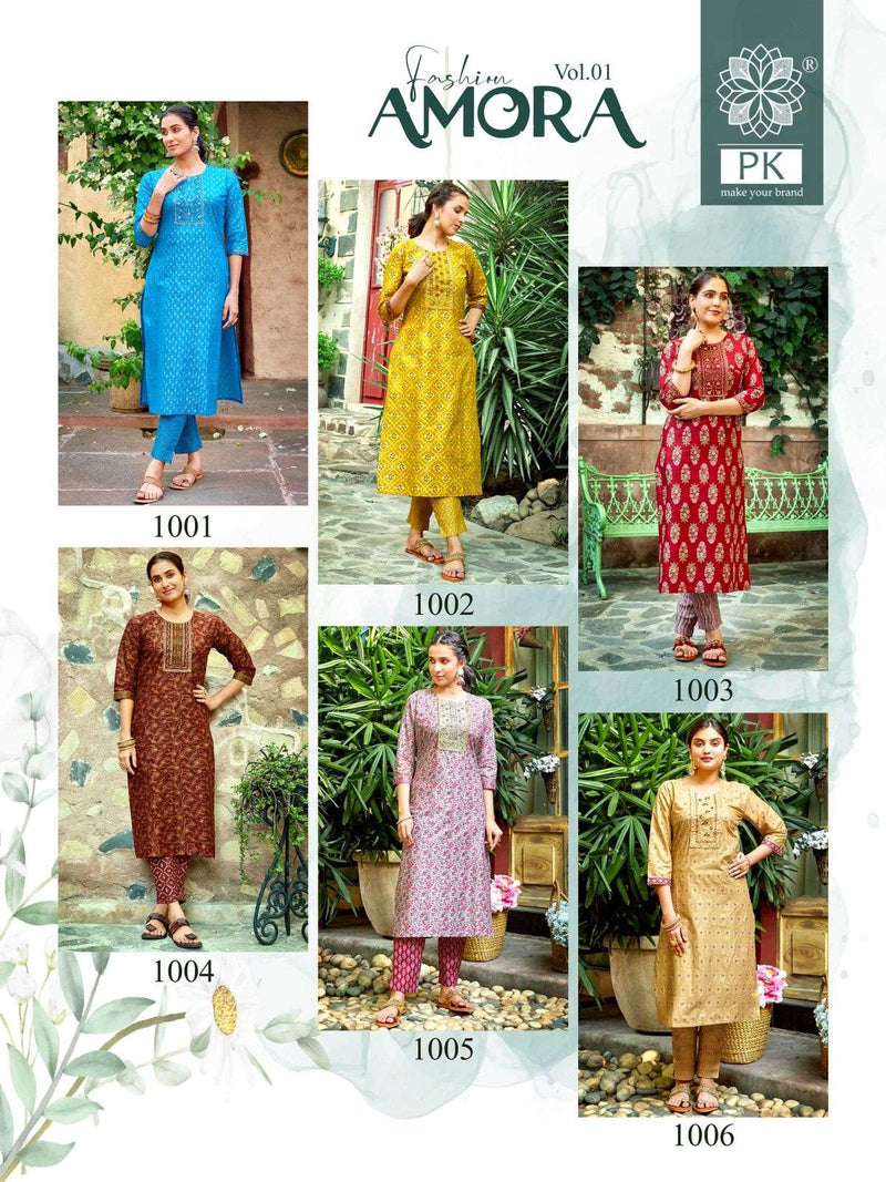Pk Present Fashion Amora Vol 1 Fancy Cotton Print Kurti With Pant Catalog