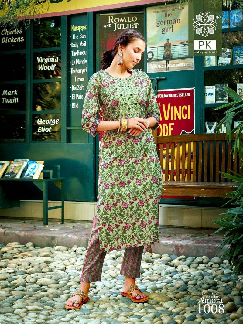 Pk Present Fashion Amora Vol 1 Fancy Cotton Print Kurti With Pant Catalog