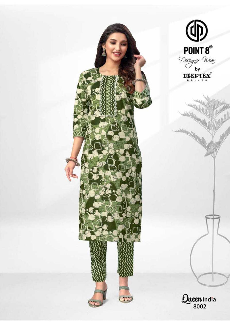 Deeptex Prints Queen India Vol 8 Cotton Top Pant Casual Wear Set