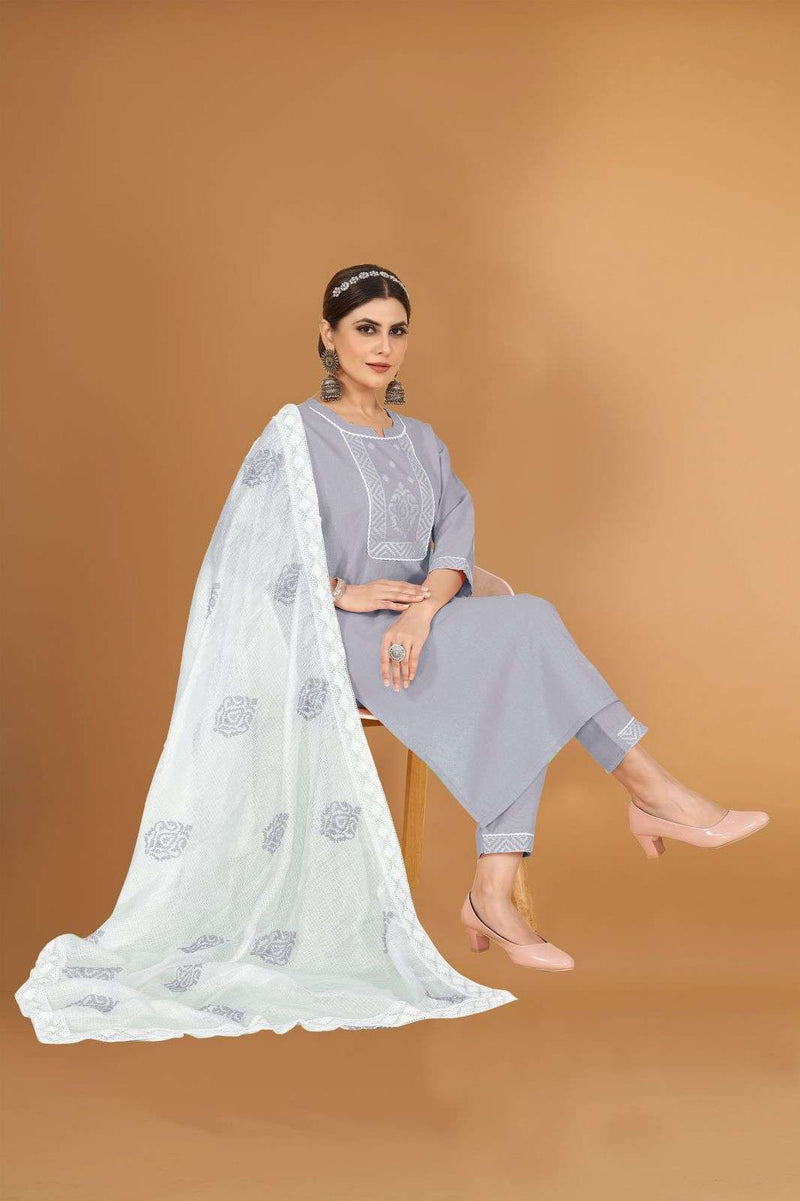 Pr 151-155 Fancy Work Readymade Women Top Bottom With Dupatta