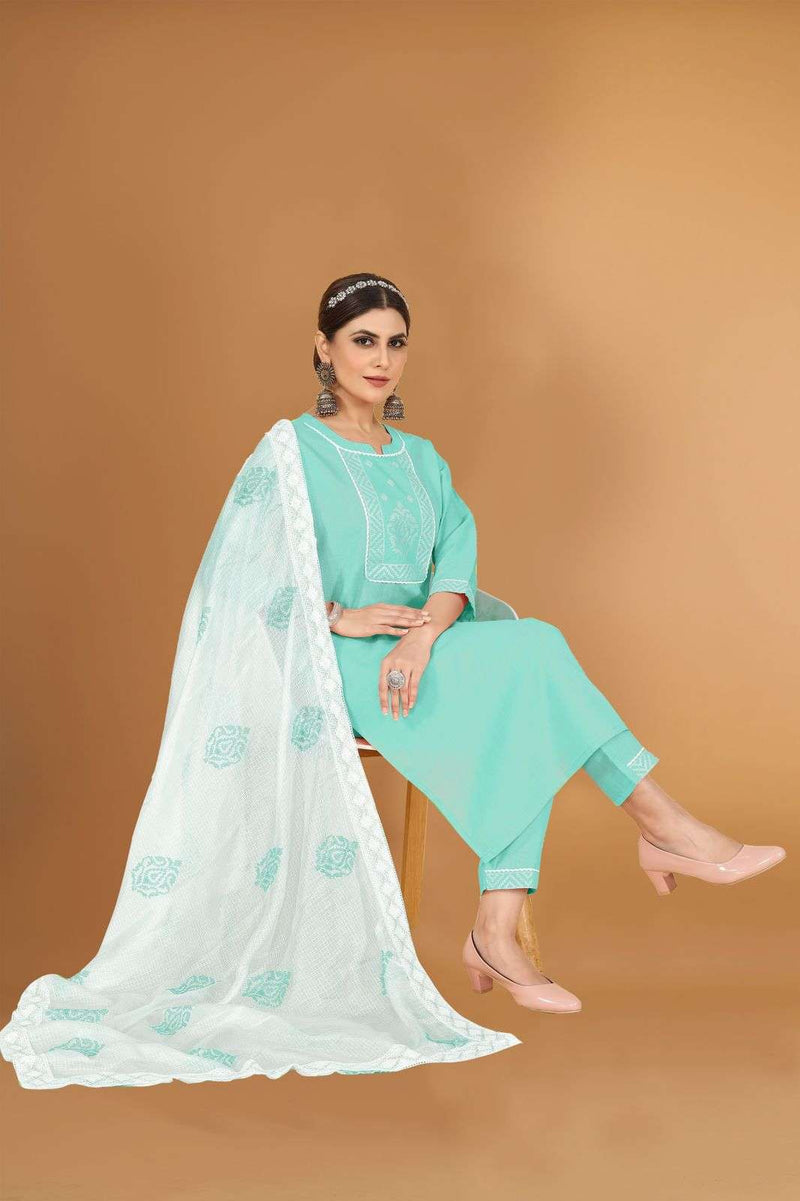 Pr 151-155 Fancy Work Readymade Women Top Bottom With Dupatta