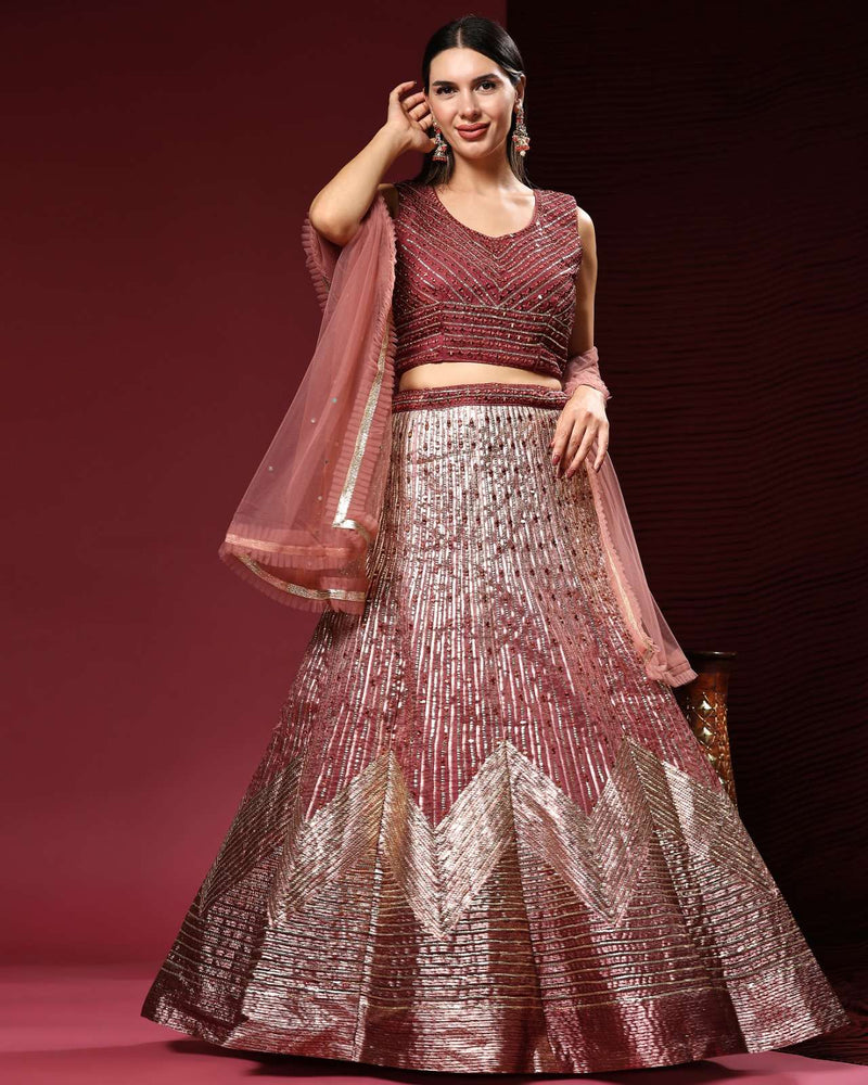 Pr 2040 Readymade Croptop Designer Mirror Coding Work  Work Lehenga And Dupatta
