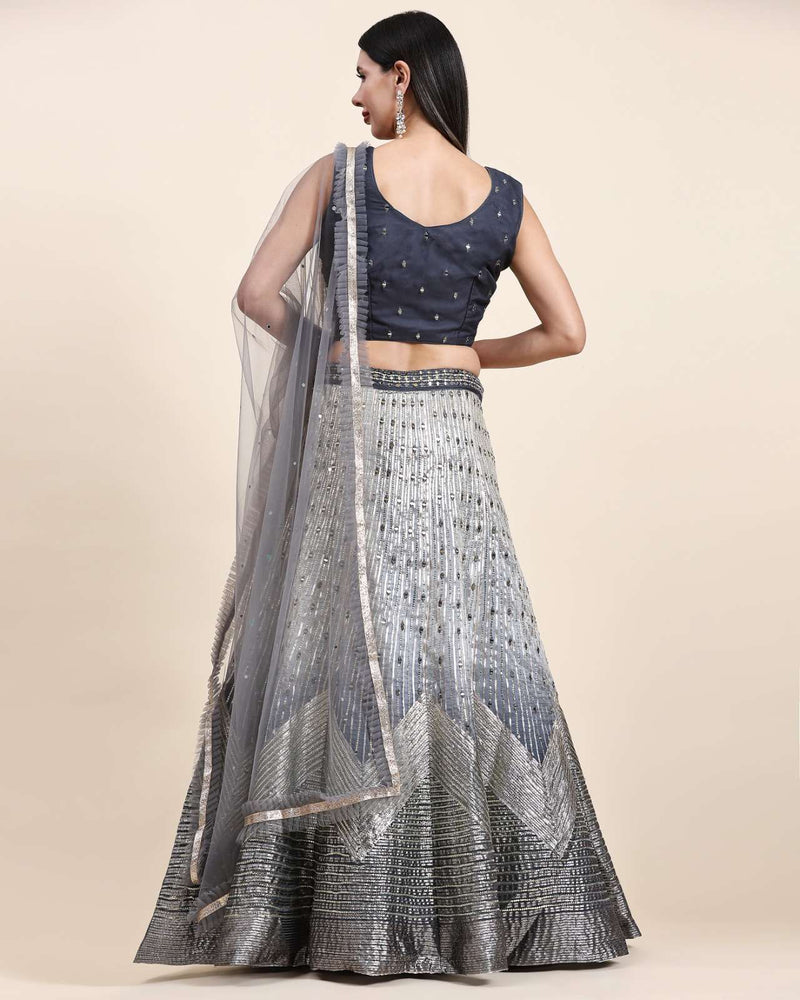 Pr 2040 Readymade Croptop Designer Mirror Coding Work  Work Lehenga And Dupatta