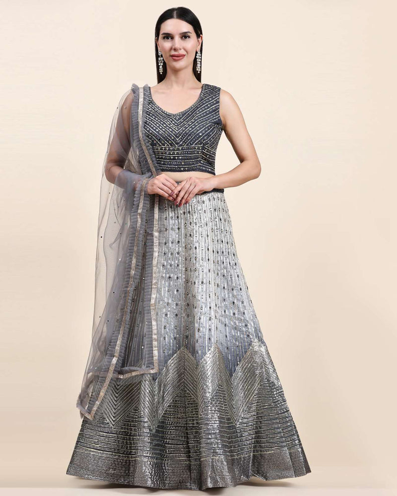 Pr 2040 Readymade Croptop Designer Mirror Coding Work  Work Lehenga And Dupatta