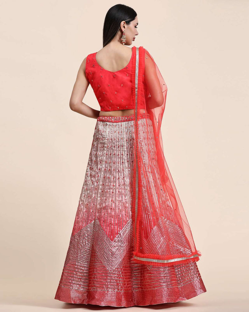 Pr 2040 Readymade Croptop Designer Mirror Coding Work  Work Lehenga And Dupatta
