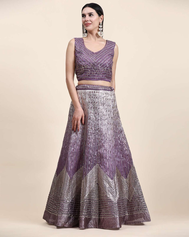 Pr 2040 Readymade Croptop Designer Mirror Coding Work  Work Lehenga And Dupatta