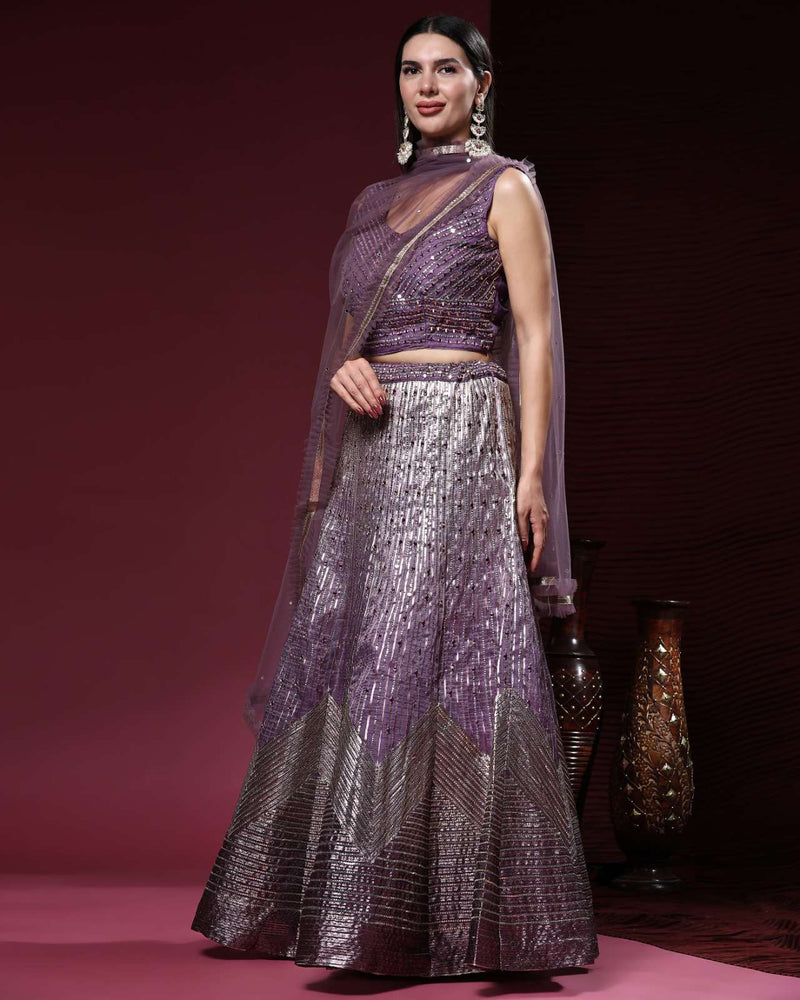 Pr 2040 Readymade Croptop Designer Mirror Coding Work  Work Lehenga And Dupatta