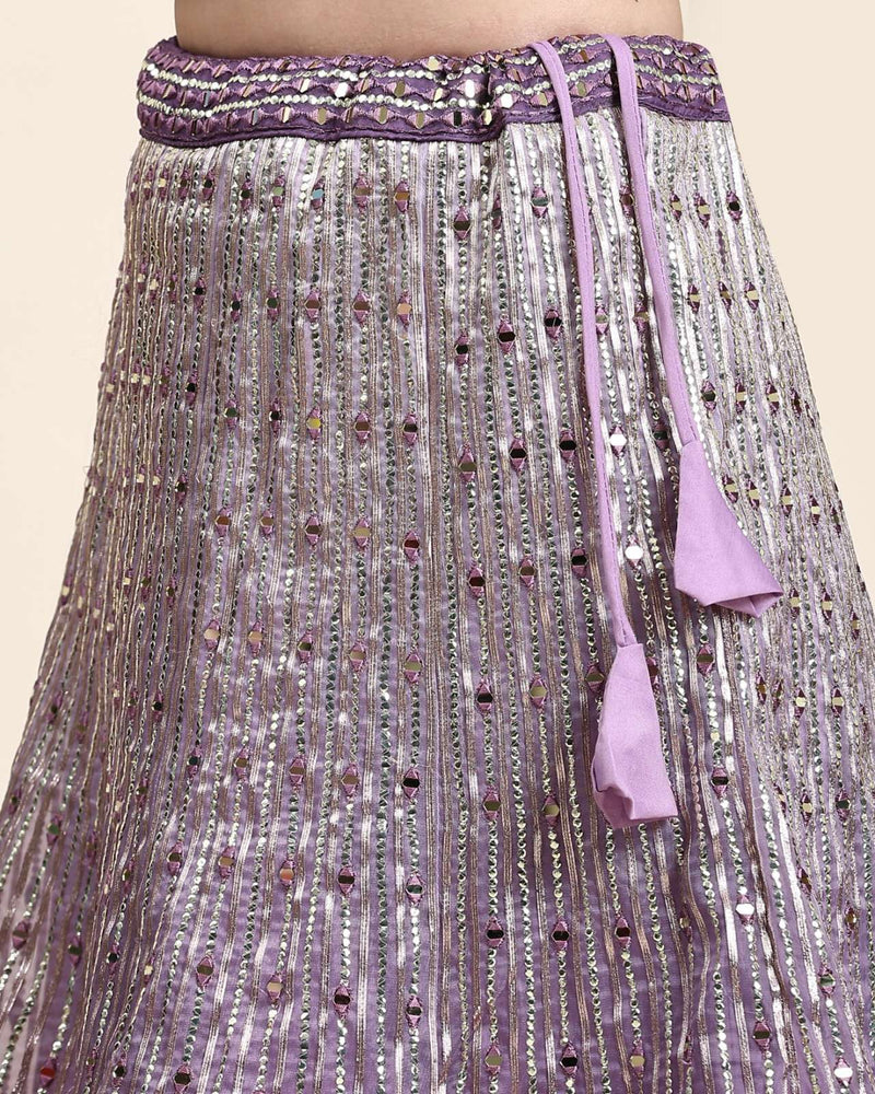 Pr 2040 Readymade Croptop Designer Mirror Coding Work  Work Lehenga And Dupatta