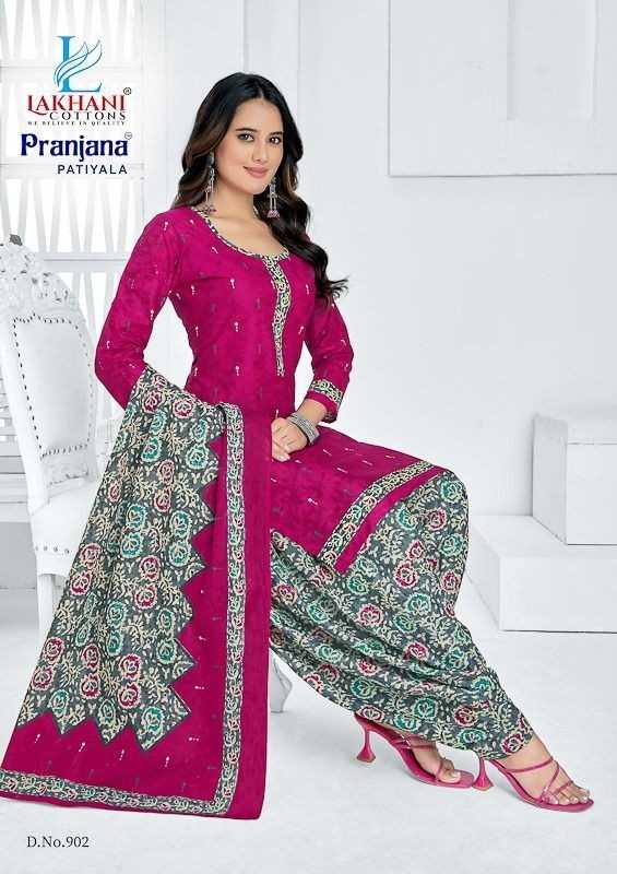 Lakhani Cottons Pranjana Patiyala Vol 9 Cotton Daily Wear Stiched Patiyala Suit