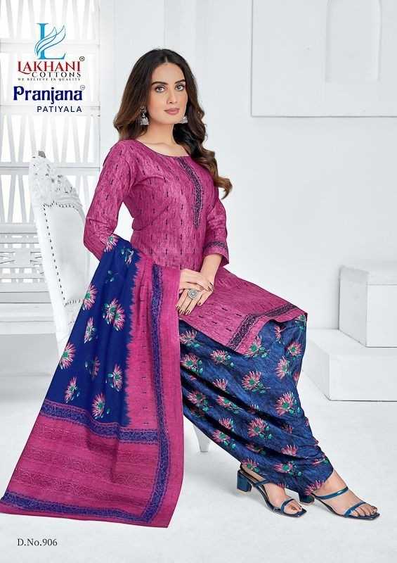 Lakhani Cottons Pranjana Patiyala Vol 9 Cotton Daily Wear Stiched Patiyala Suit