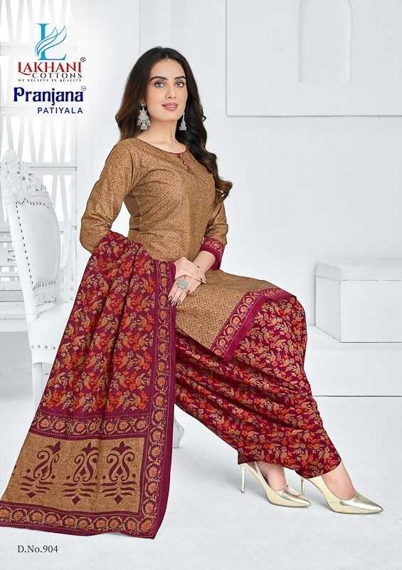 Lakhani Cottons Pranjana Patiyala Vol 9 Cotton Daily Wear Stiched Patiyala Suit