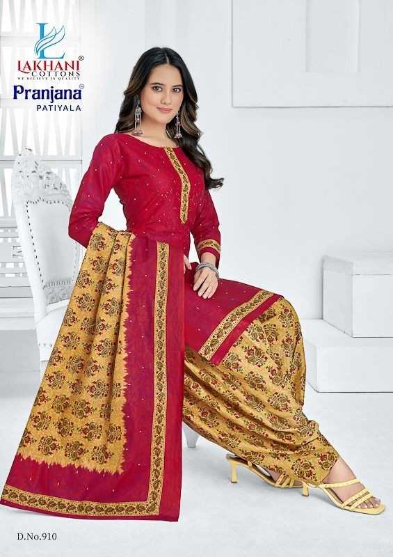 Lakhani Cottons Pranjana Patiyala Vol 9 Cotton Daily Wear Stiched Patiyala Suit
