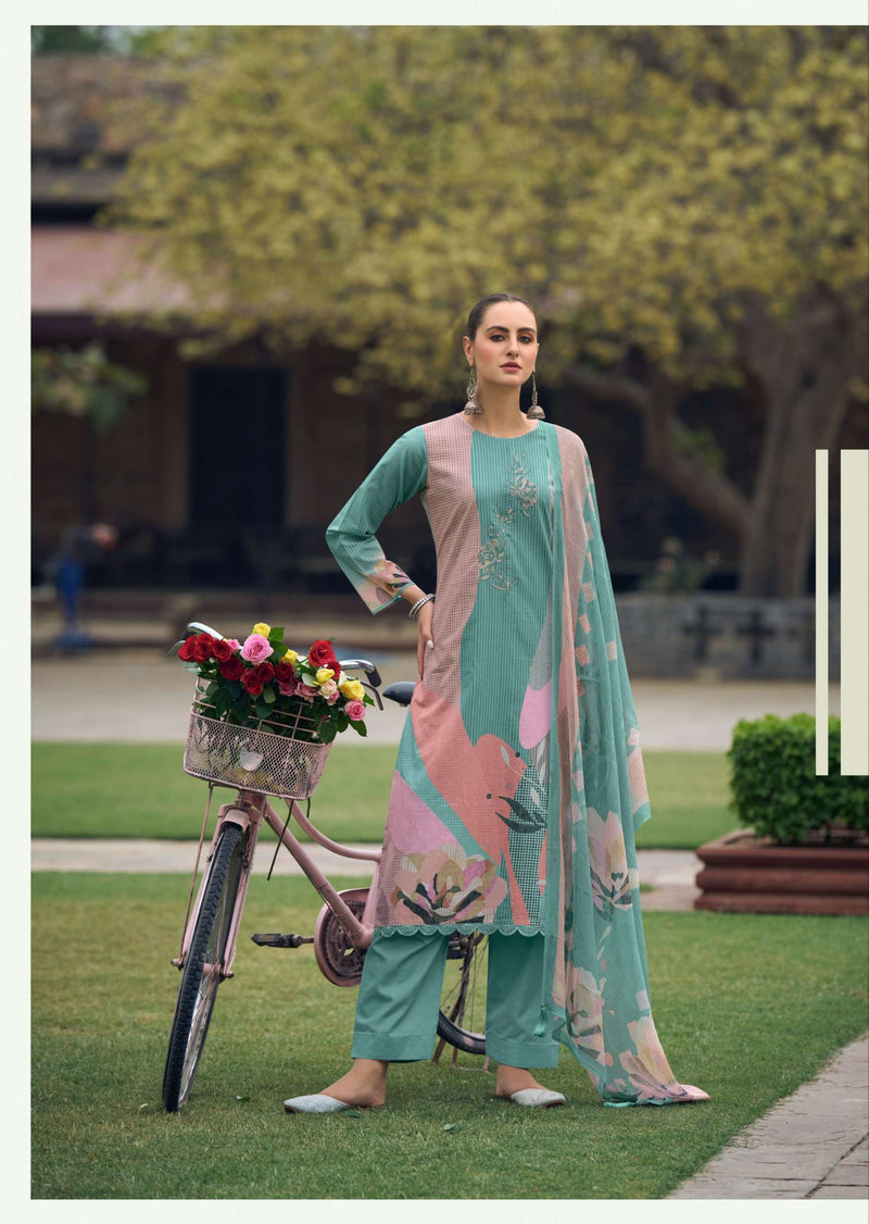 Prm Trendz Maritza Pure Lawn Cotton With Digital Print Fancy Work Suit
