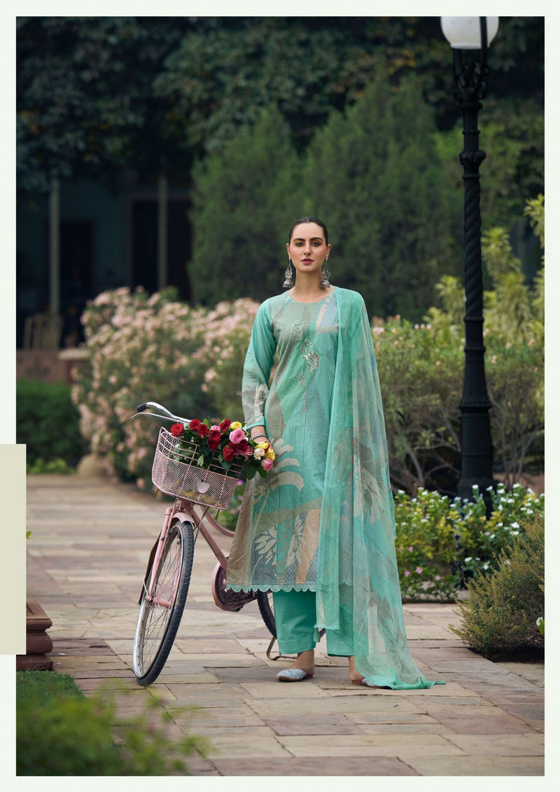 Prm Trendz Maritza Pure Lawn Cotton With Digital Print Fancy Work Suit