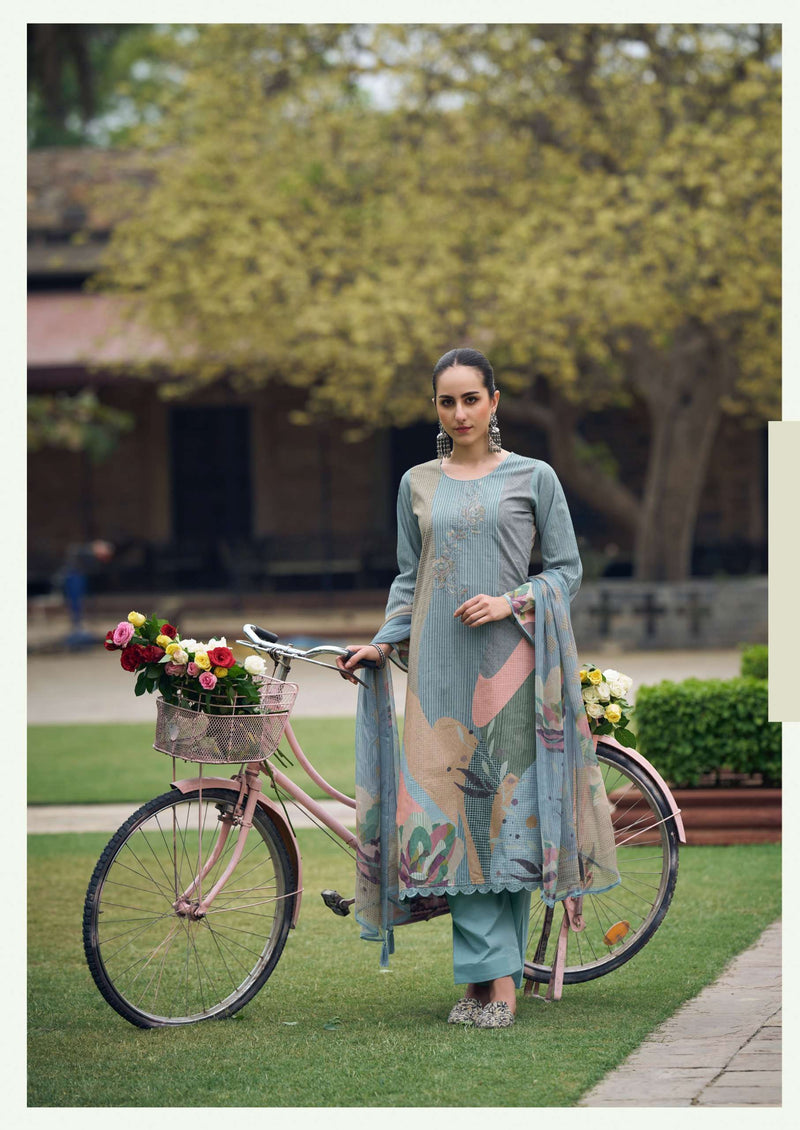 Prm Trendz Maritza Pure Lawn Cotton With Digital Print Fancy Work Suit